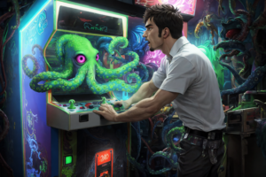 Immersive Game. AI generated illustration